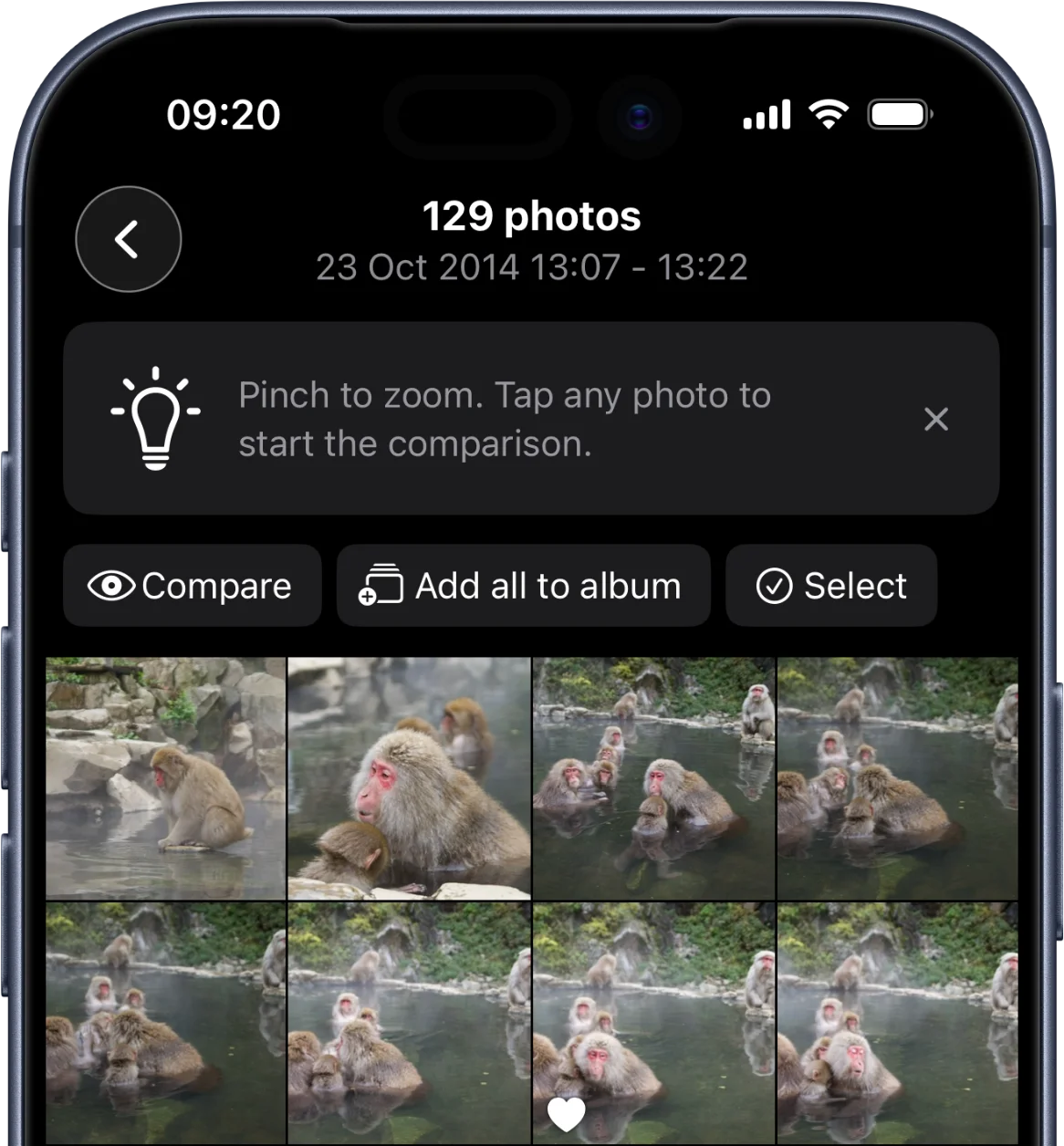 உங்கள் பட நிமிடங்களை ஆல்பத்தில் சேமியுங்கள்