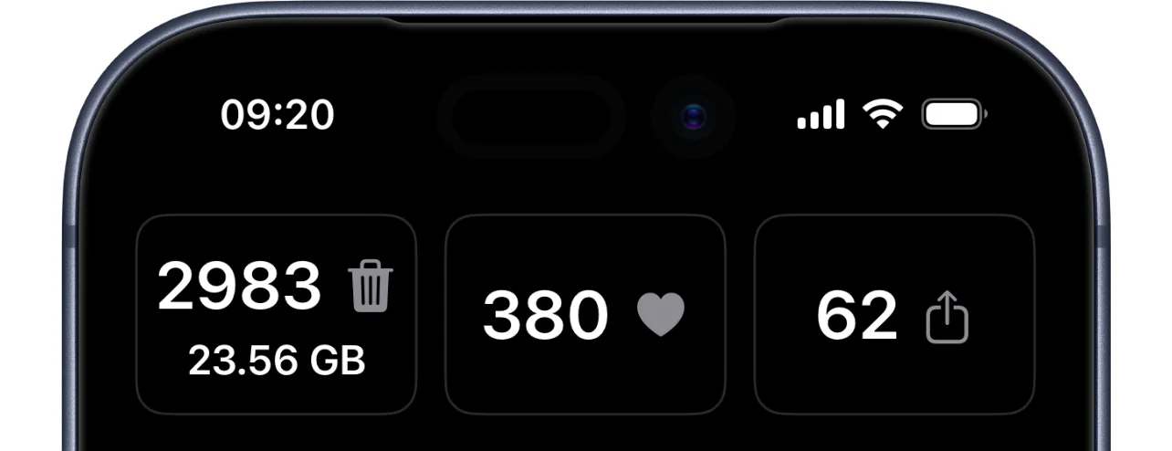 நீங்கள் எவ்வளவு இடம் சேமித்தீர்கள் என்று பாருங்கள்