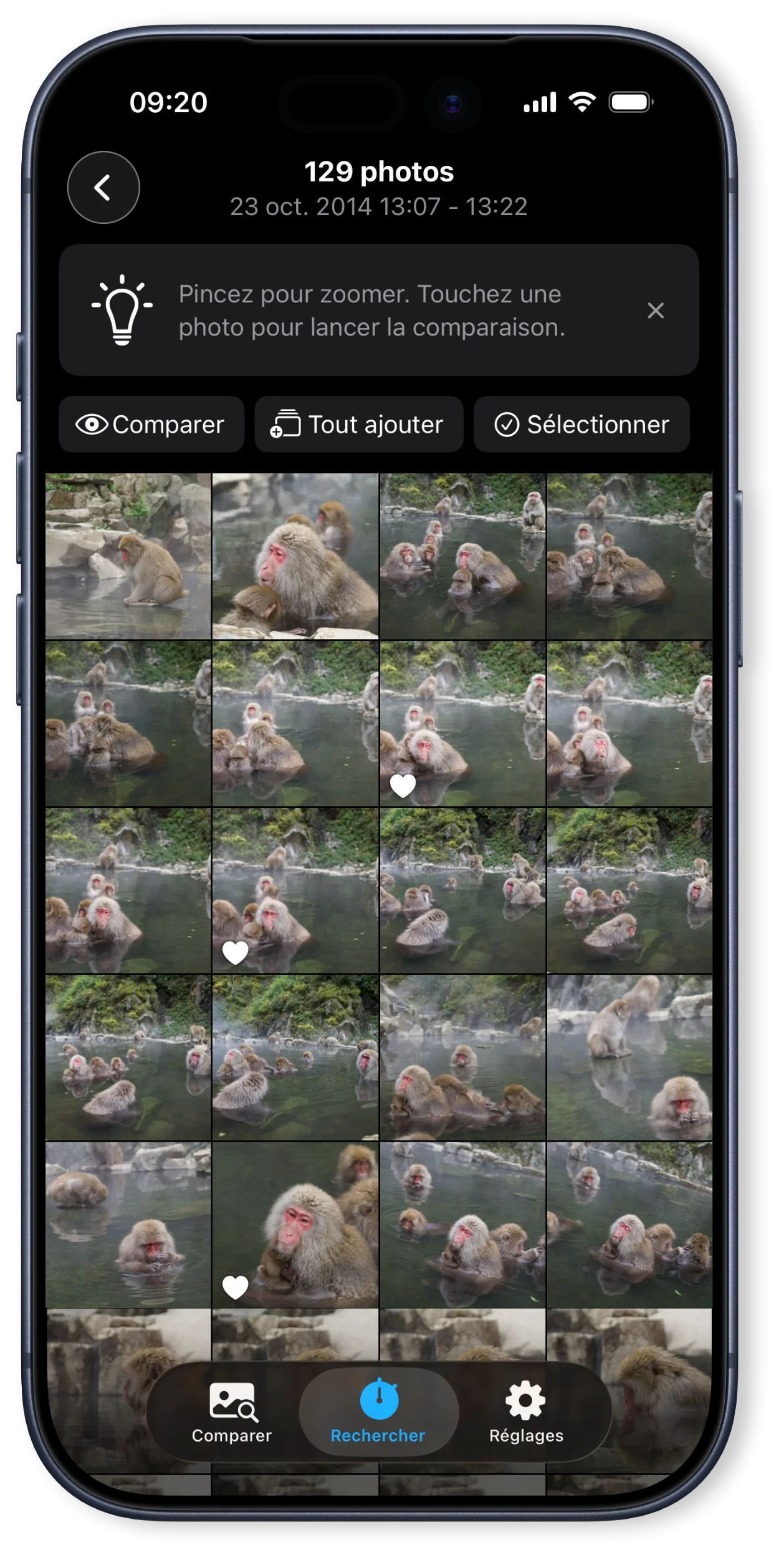 Sauvegardez vos moments photo dans des albums