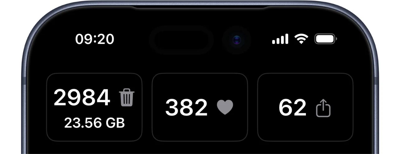查看節省了多少空間